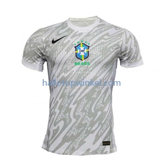 Brazilië Voetbalshirt Doelman Heren Thuis Tenue 2024 Korte Mouw
