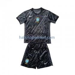 Brazilië Voetbalshirt Doelman Kleuters/Kids Uit Tenue 2024 Korte Mouw