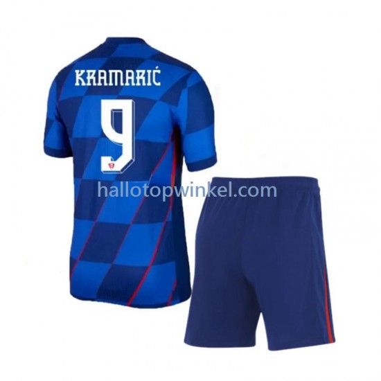 Kroatië Voetbalshirt Andrej Kramaric 9 Kleuters/Kids Uit Tenue Euro 2024 Korte Mouw