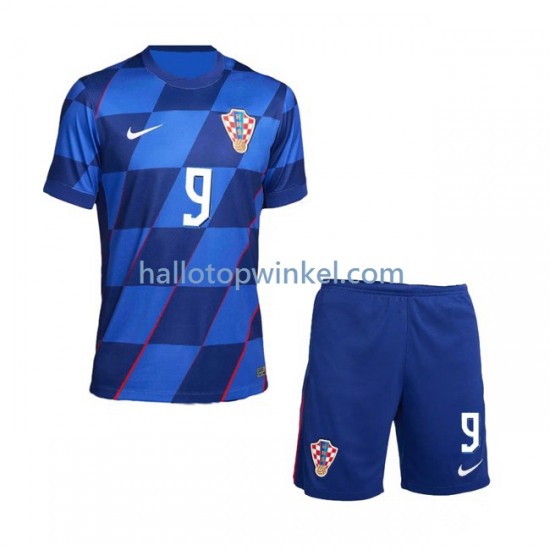 Kroatië Voetbalshirt Andrej Kramaric 9 Kleuters/Kids Uit Tenue Euro 2024 Korte Mouw
