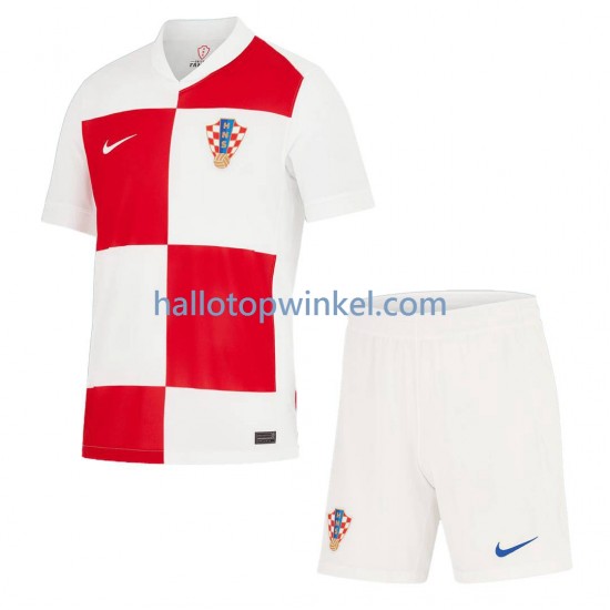 Kroatië Voetbalshirt Kleuters/Kids Thuis Tenue Euro 2024 Korte Mouw