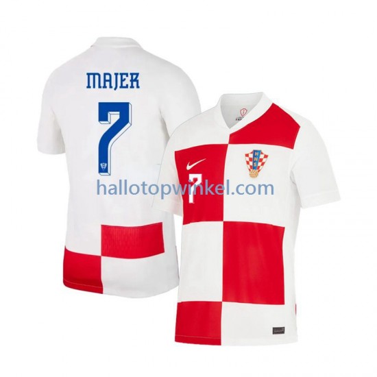 Kroatië Voetbalshirt Lovro Majer 7 Heren Thuis Tenue Euro 2024 Korte Mouw