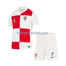 Kroatië Voetbalshirt Lovro Majer 7 Kleuters/Kids Thuis Tenue Euro 2024 Korte Mouw