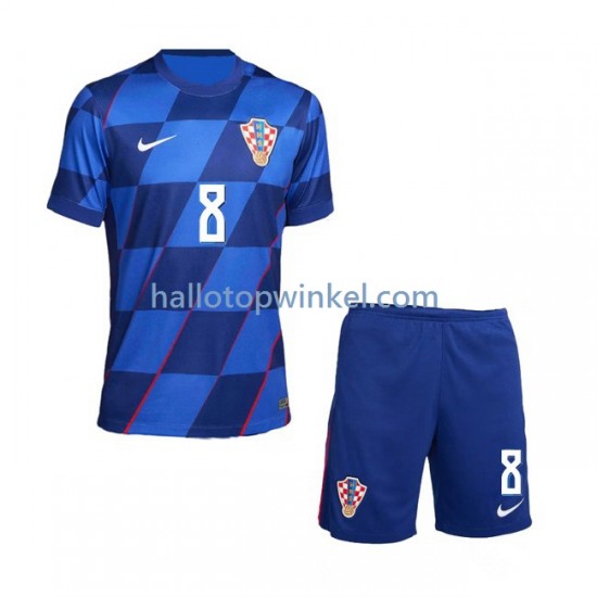 Kroatië Voetbalshirt Mateo Kovacic 8 Kleuters/Kids Uit Tenue Euro 2024 Korte Mouw
