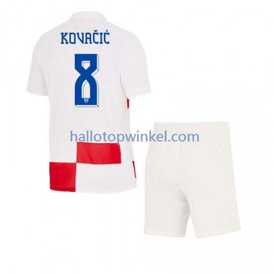 Kroatië Voetbalshirt Mateo Kovacic 8 Kleuters/Kids Thuis Tenue Euro 2024 Korte Mouw