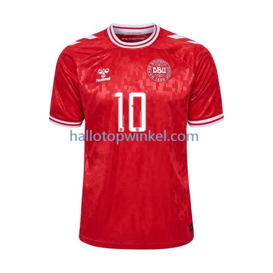 Denemarken Voetbalshirt Eriksen 10 Heren Thuis Tenue Euro 2024 Korte Mouw