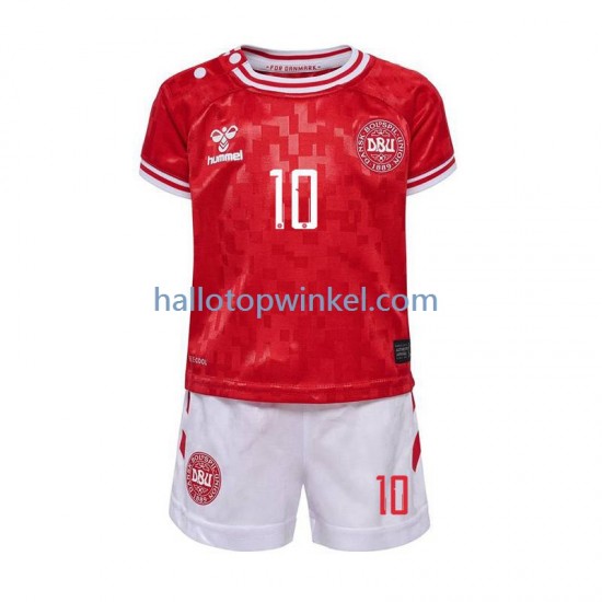 Denemarken Voetbalshirt Eriksen 10 Kleuters/Kids Thuis Tenue Euro 2024 Korte Mouw