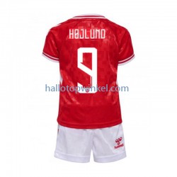 Denemarken Voetbalshirt Hojlund 9 Kleuters/Kids Thuis Tenue Euro 2024 Korte Mouw