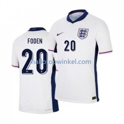Engeland Voetbalshirt Phil Foden 20 Heren Thuis Tenue Euro 2024 Korte Mouw
