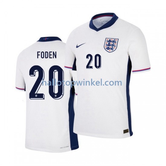 Engeland Voetbalshirt Phil Foden 20 Heren Thuis Tenue Euro 2024 Korte Mouw