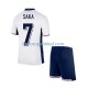 Engeland Voetbalshirt SAKA 7 Kleuters/Kids Thuis Tenue Euro 2024 Korte Mouw