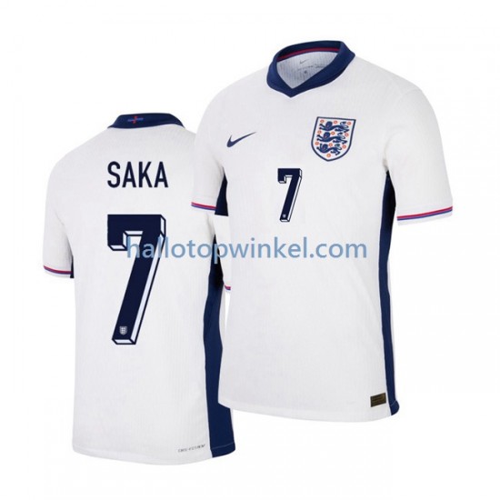 Engeland Voetbalshirt Saka 7 Heren Thuis Tenue Euro 2024 Korte Mouw