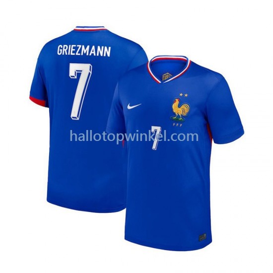 Frankrijk Voetbalshirt Antoine Griezmann 7 Heren Thuis Tenue Euro 2024 Korte Mouw