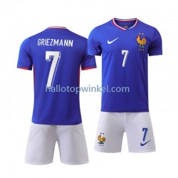 Frankrijk Voetbalshirt Antoine Griezmann 7 Kleuters/Kids Thuis Tenue Euro 2024 Korte Mouw