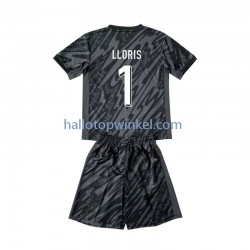Frankrijk Voetbalshirt Hugo Lloris 1 Doelman Kleuters/Kids Uit Tenue Euro 2024 Korte Mouw