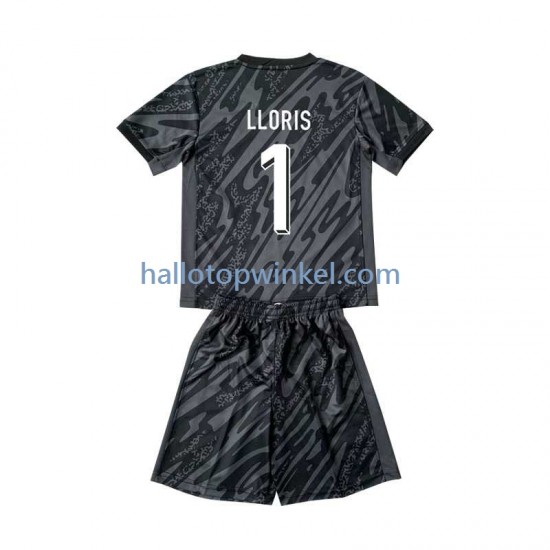 Frankrijk Voetbalshirt Hugo Lloris 1 Doelman Kleuters/Kids Uit Tenue Euro 2024 Korte Mouw
