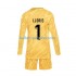 Frankrijk Voetbalshirt Hugo Lloris 1 Doelman Kleuters/Kids Thuis Tenue Euro 2024 Lange Mouw