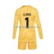Frankrijk Voetbalshirt Hugo Lloris 1 Doelman Kleuters/Kids Thuis Tenue Euro 2024 Lange Mouw
