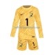 Frankrijk Voetbalshirt Hugo Lloris 1 Doelman Kleuters/Kids Thuis Tenue Euro 2024 Lange Mouw
