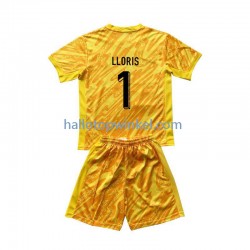 Frankrijk Voetbalshirt Hugo Lloris 1 Doelman Kleuters/Kids Thuis Tenue Euro 2024 Korte Mouw