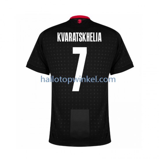 Voetbalshirt Georgia Kvaratskhelia 7 Heren Uit Tenue Euro 2024 Korte Mouw