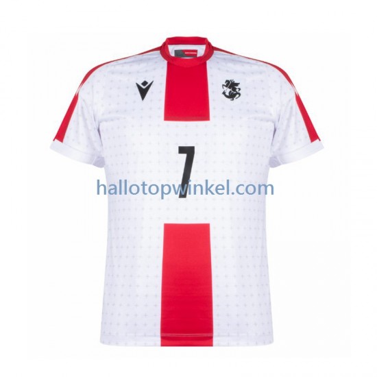 Voetbalshirt Georgia Kvaratskhelia 7 Heren Thuis Tenue Euro 2024 Korte Mouw