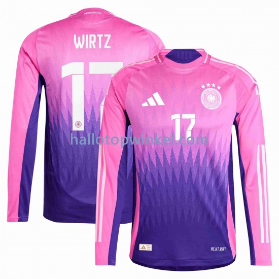 Duitsland Voetbalshirt Florian Wirtz 17 Heren Uit Tenue Euro 2024 Lange Mouw