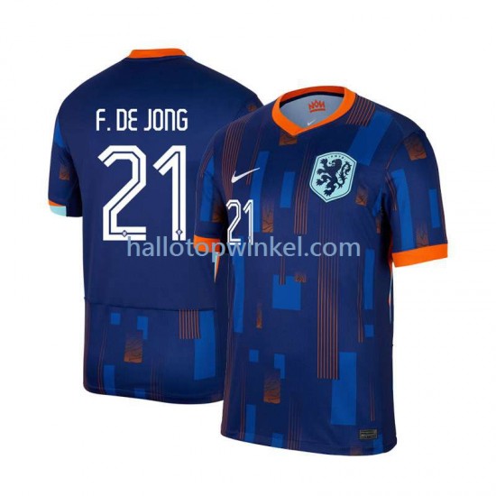 Nederland Voetbalshirt Frenkie de Jong 21 Heren Uit Tenue Euro 2024 Korte Mouw