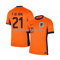 Nederland Voetbalshirt Frenkie de Jong 21 Heren Thuis Tenue Euro 2024 Korte Mouw