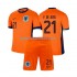 Nederland Voetbalshirt Frenkie de Jong 21 Kleuters/Kids Thuis Tenue Euro 2024 Korte Mouw
