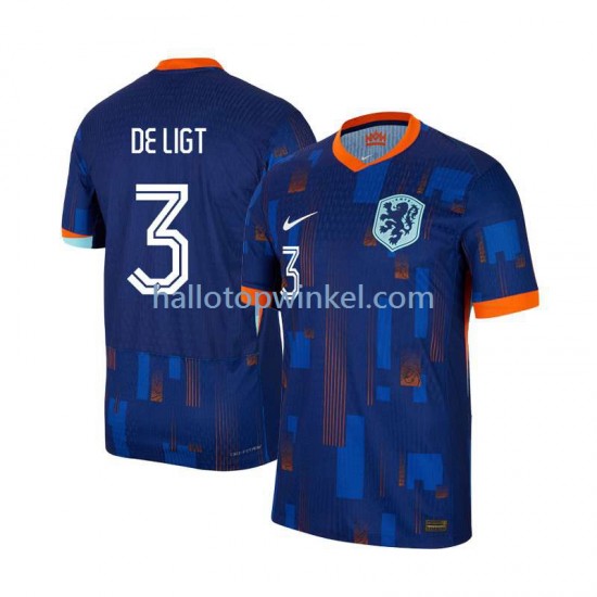 Nederland Voetbalshirt Matthijs de Ligt 3 Heren Uit Tenue Euro 2024 Korte Mouw