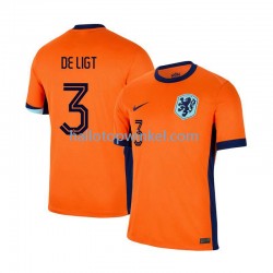 Nederland Voetbalshirt Matthijs de Ligt 3 Heren Thuis Tenue Euro 2024 Korte Mouw
