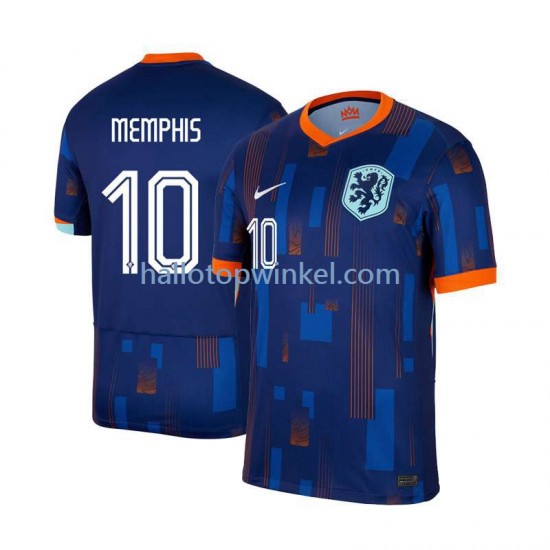 Nederland Voetbalshirt Memphis Depay 10 Heren Uit Tenue Euro 2024 Korte Mouw