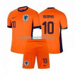 Nederland Voetbalshirt Memphis Depay 10 Kleuters/Kids Thuis Tenue Euro 2024 Korte Mouw