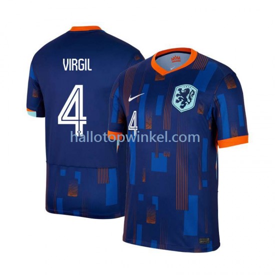 Nederland Voetbalshirt Virgil van Dijk 4 Heren Uit Tenue Euro 2024 Korte Mouw