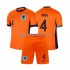 Nederland Voetbalshirt Virgil van Dijk 4 Kleuters/Kids Thuis Tenue Euro 2024 Korte Mouw