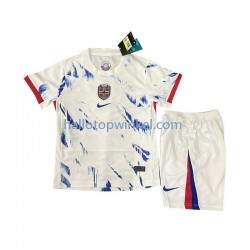 Noorwegen Voetbalshirt Kleuters/Kids Uit Tenue 2024 Korte Mouw