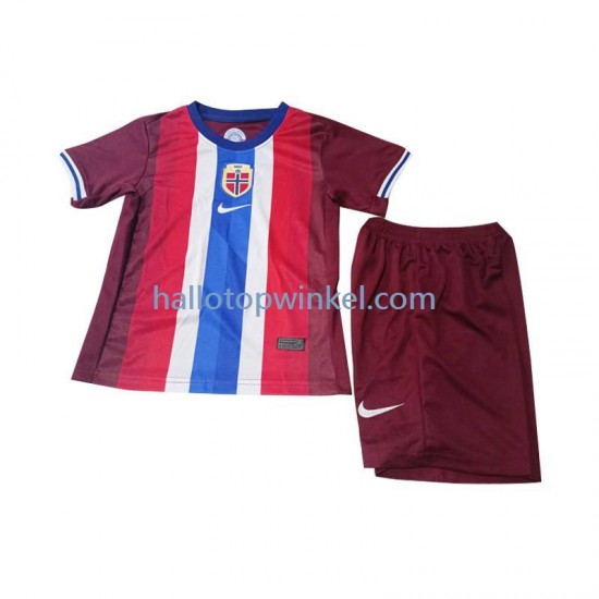 Noorwegen Voetbalshirt Kleuters/Kids Thuis Tenue 2024 Korte Mouw