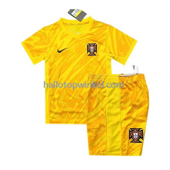 Portugal Voetbalshirt Doelman Kleuters/Kids Thuis Tenue Euro 2024 Korte Mouw