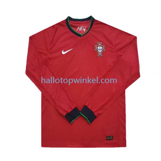 Portugal Voetbalshirt Heren Thuis Tenue Euro 2024 Lange Mouw
