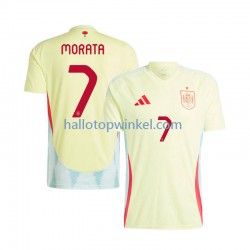 Spanje Voetbalshirt Alvaro Morata 7 Heren Uit Tenue Euro 2024 Korte Mouw