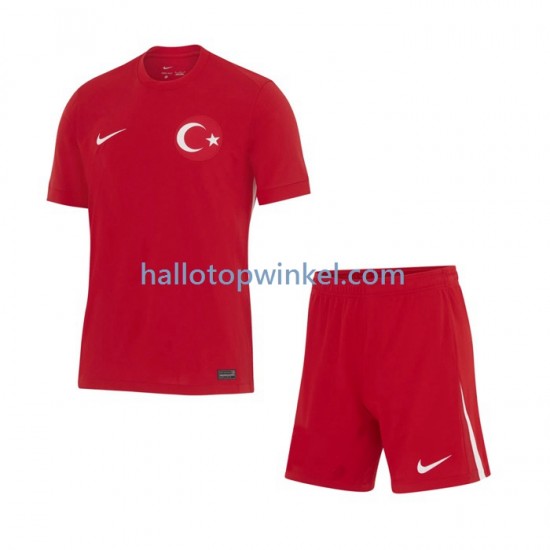Turkije Voetbalshirt Kleuters/Kids Uit Tenue Euro 2024 Korte Mouw