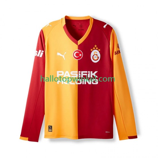 Galatasaray Voetbalshirt Heren Thuis Tenue 2025-2026 Lange Mouw