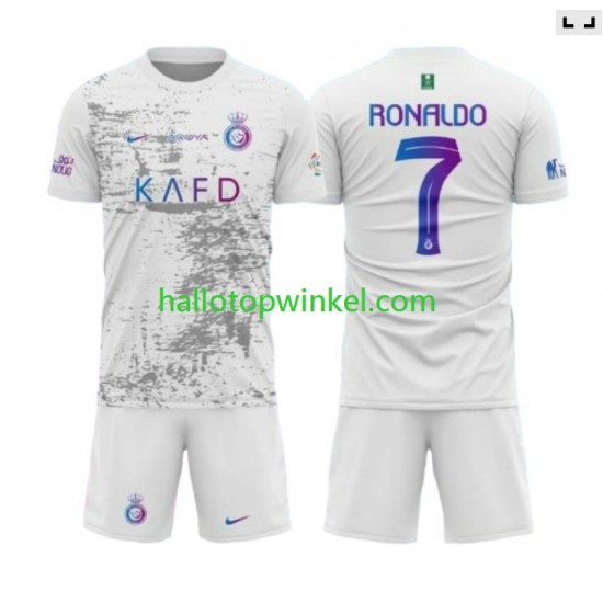 Voetbalshirt Al-Nassr Ronaldo 7 Kleuters/Kids Derde Tenue 2023-2024 Korte Mouw