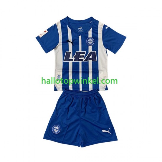 Voetbalshirt Deportivo Alaves Kleuters/Kids Thuis Tenue 2023-2024 Korte Mouw