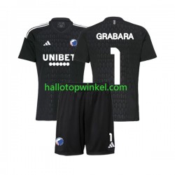 FC Kopenhagen Voetbalshirt GRABARA 1 Doelman Kleuters/Kids Uit Tenue 2023-2024 Korte Mouw