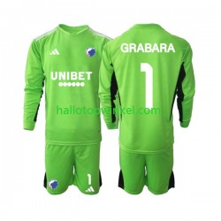 FC Kopenhagen Voetbalshirt GRABARA 1 Doelman Kleuters/Kids Vierde Tenue 2023-2024 Lange Mouw
