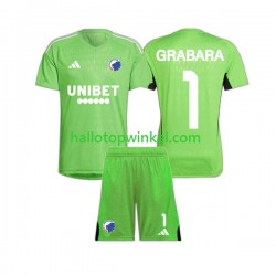 FC Kopenhagen Voetbalshirt GRABARA 1 Doelman Kleuters/Kids Vierde Tenue 2023-2024 Korte Mouw