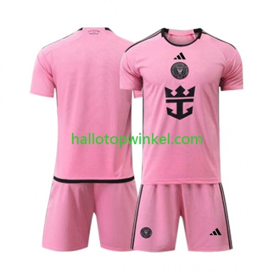 Inter Miami Voetbalshirt Kleuters/Kids Thuis Tenue 2024 Korte Mouw