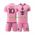 Inter Miami Voetbalshirt Lionel Messi 10 Kleuters/Kids Thuis Tenue 2024 Korte Mouw